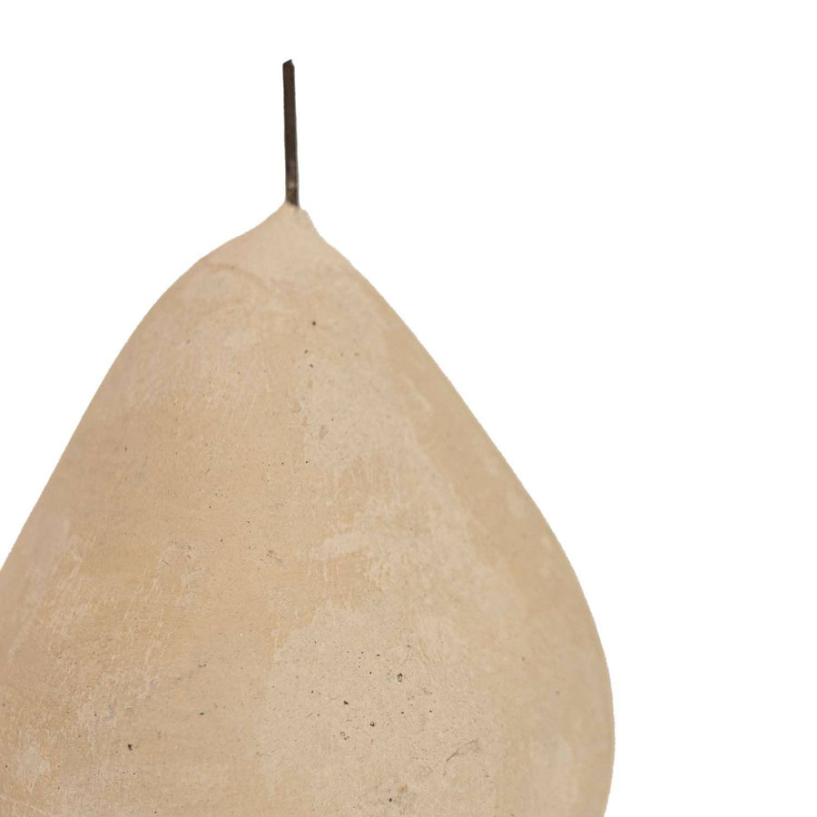 Foreside Home & Garden - Turner Decorative Pear Cream Paper Mache