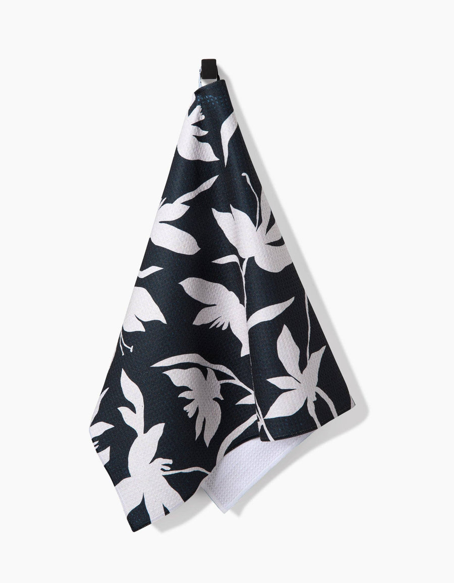 Geometry - Midnight Petal Tea Towel