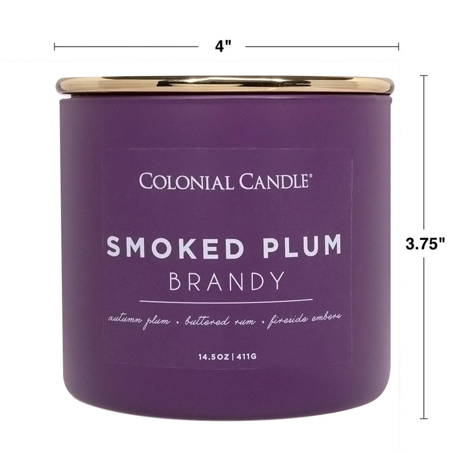 Smoked Plum Brandy Scented Jar Candle, Soy Blend Wax, 14.5oz