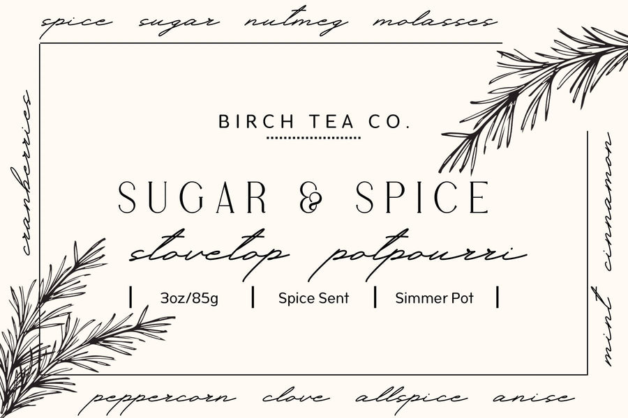 Birch Tea Co. - Sugar & Spice Potpourri Stovetop Kit nostalgic  fragrance