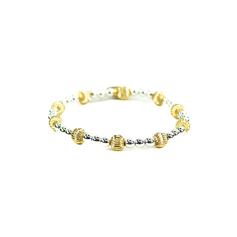 Savvy Bling - White Gold Filled Bracelets: Matte Flat White