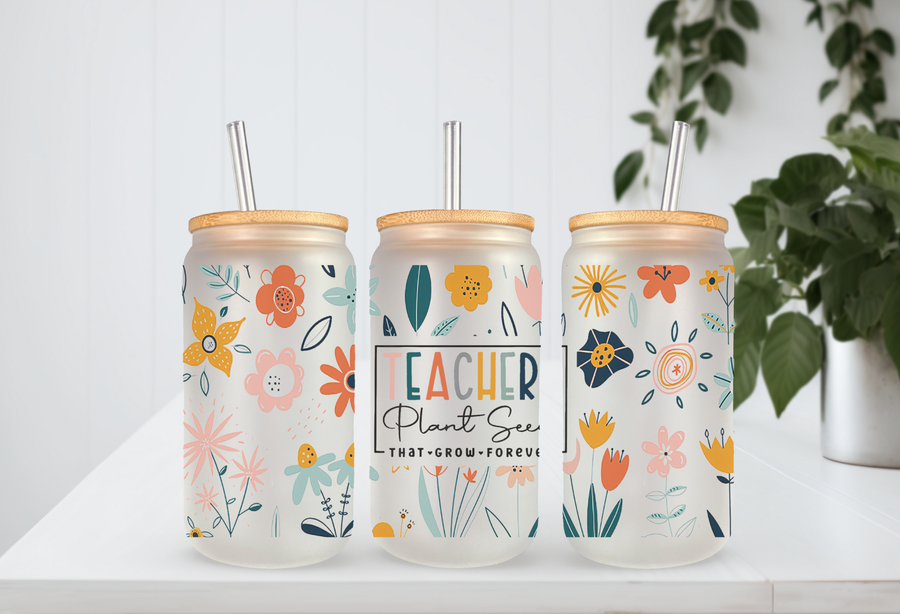 Teacher Appreciation Gift Can Glass