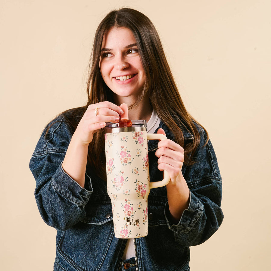 The Darling Effect - 40 oz Lifestyle Flip Straw Tumbler-Endless Daydream Cream