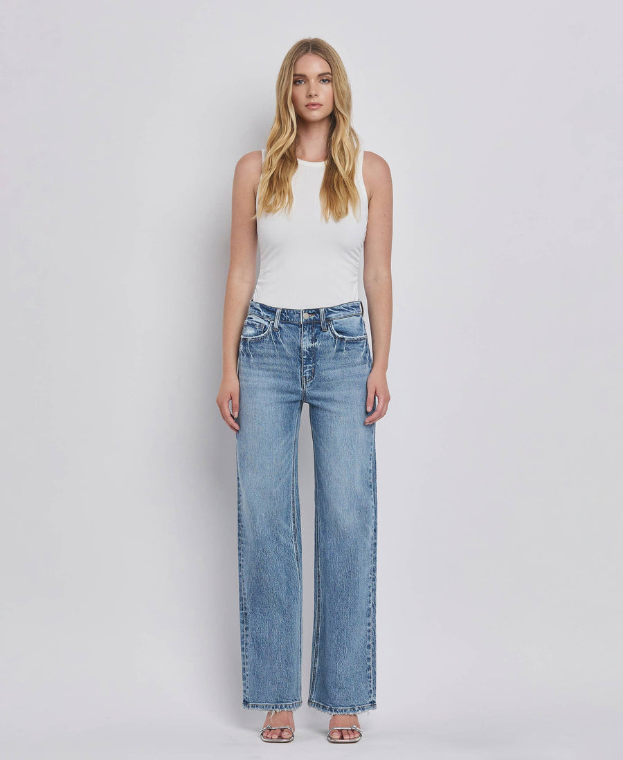 90'S SUPER HIGH RISE WIDE JEANS