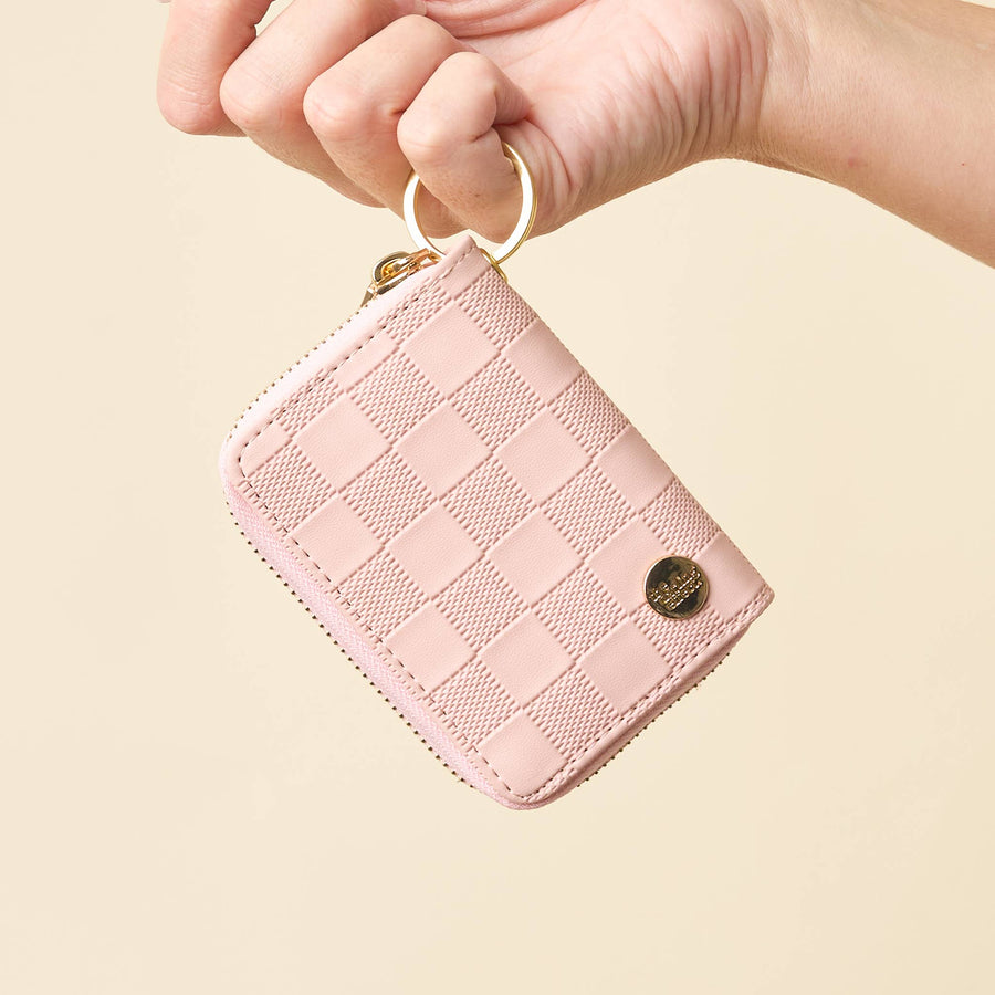 The Darling Effect - Zip Around Wallet-Blush Check