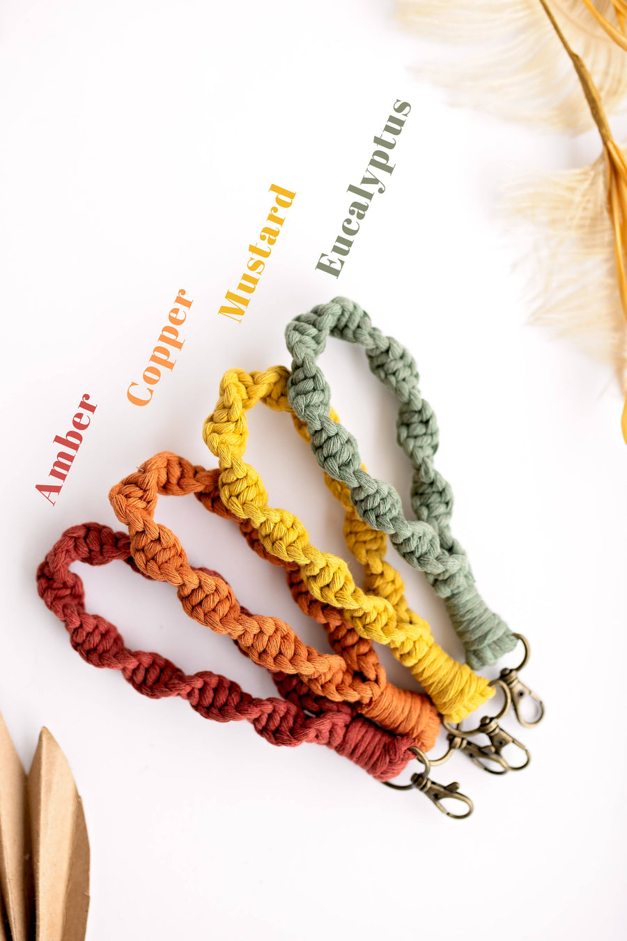 Knots & Fringe - Macrame Wristlet | Boho Keychain | Wristlet Keychain: Black