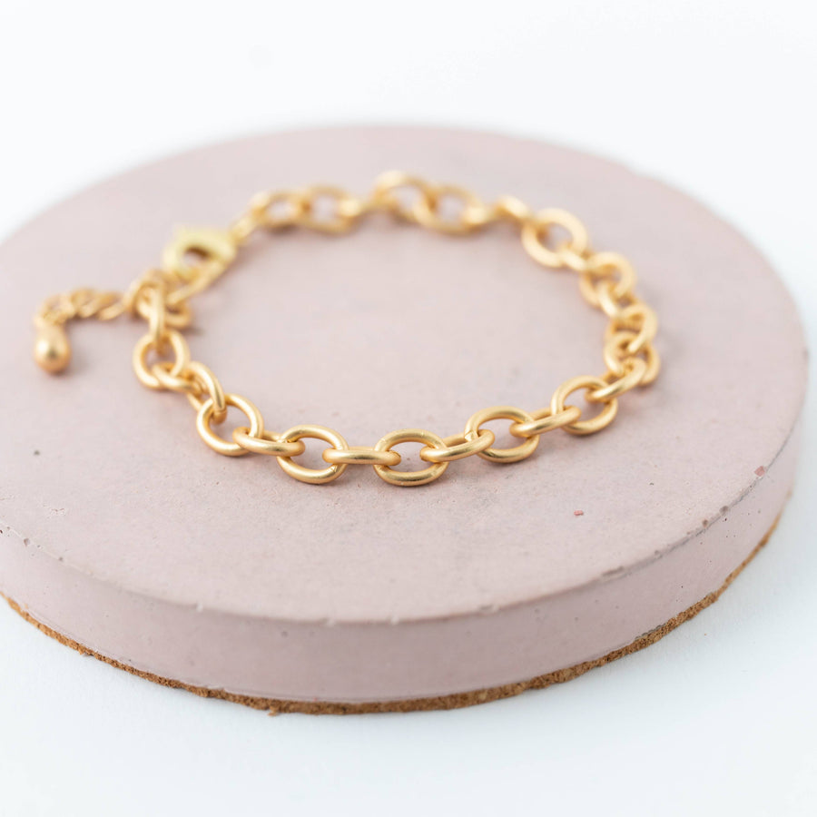 Nest Pretty Things - Matte Gold Chain Bracelets: 7" / rolo