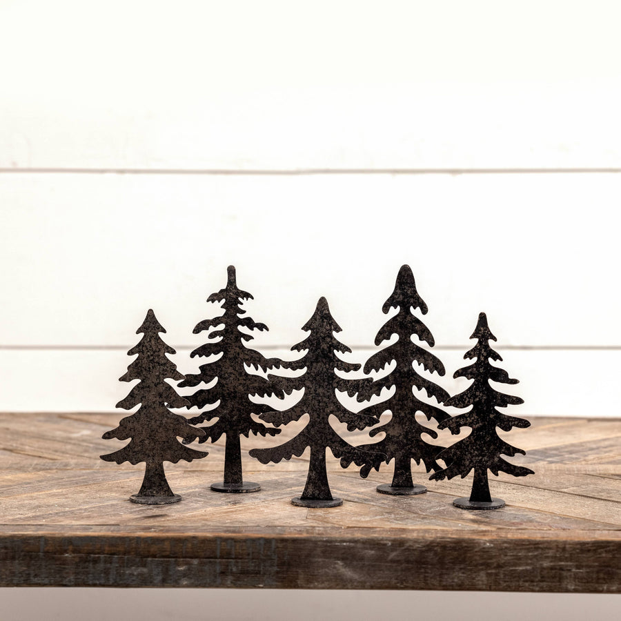 Ragon House - 6.25" BLACK METAL PINE TREE