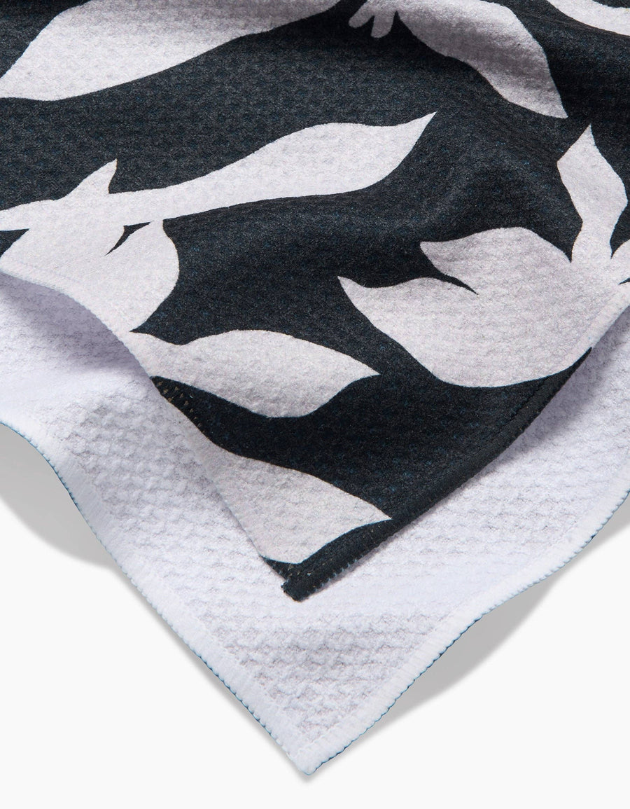Geometry - Midnight Petal Tea Towel