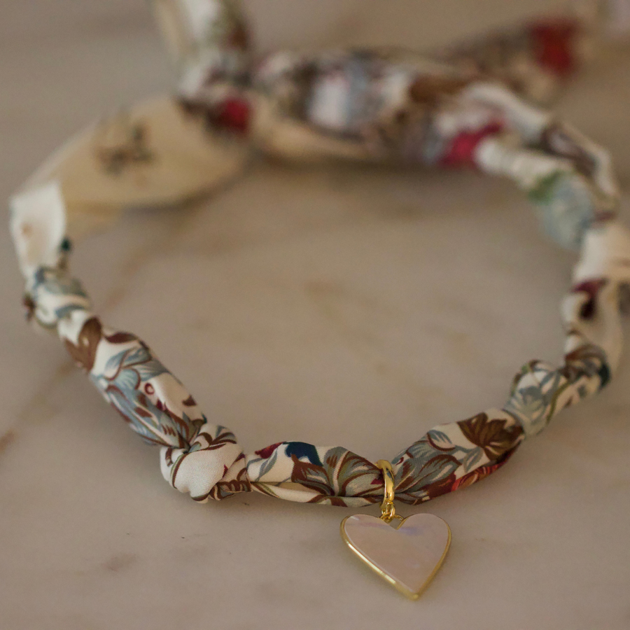 Blossom Heart Scarf Necklace