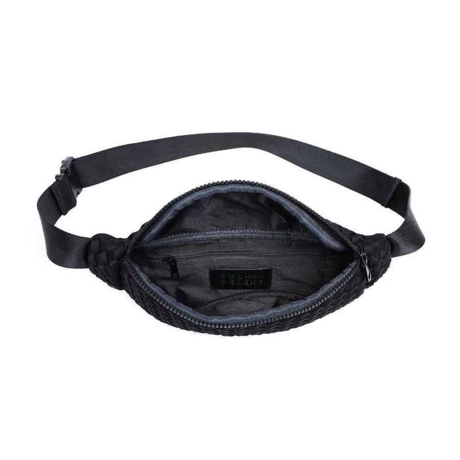 Sol and Selene - Aim High  Woven Neoprene Belt Bag: Cream