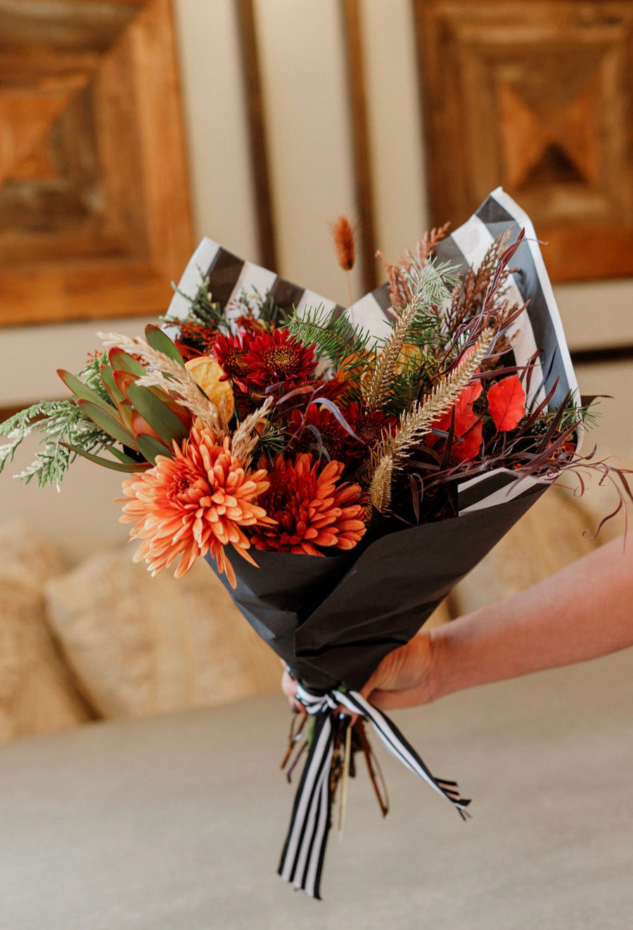Pine + Plaid Colllection - Hand-Tied Bouquet