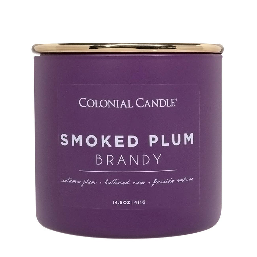 Smoked Plum Brandy Scented Jar Candle, Soy Blend Wax, 14.5oz