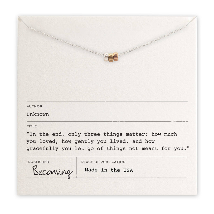 Becoming Jewelry - Three Things Necklace