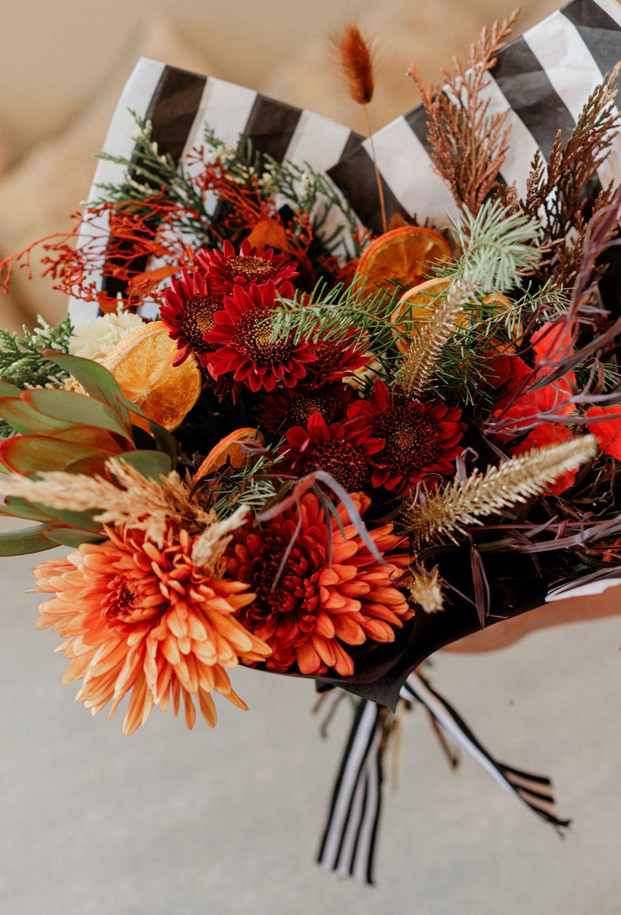 Pine + Plaid Colllection - Hand-Tied Bouquet