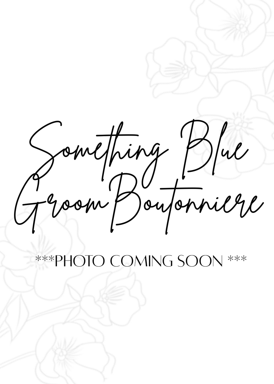 Something Blue Groom Boutonniere
