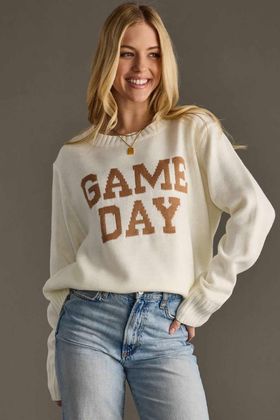 Ivory Game Day Sweater