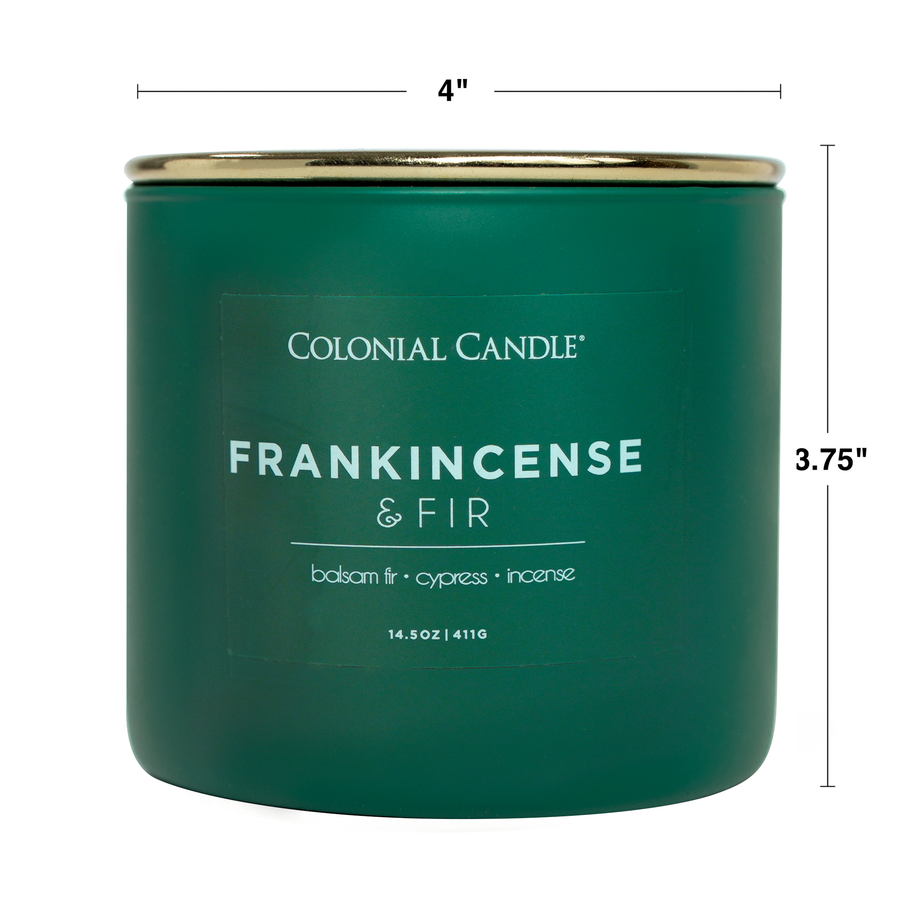 Frankincense & Fir Scented Jar Candle, Soy Blend Wax, 14.5oz