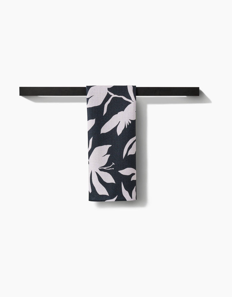 Geometry - Midnight Petal Tea Towel