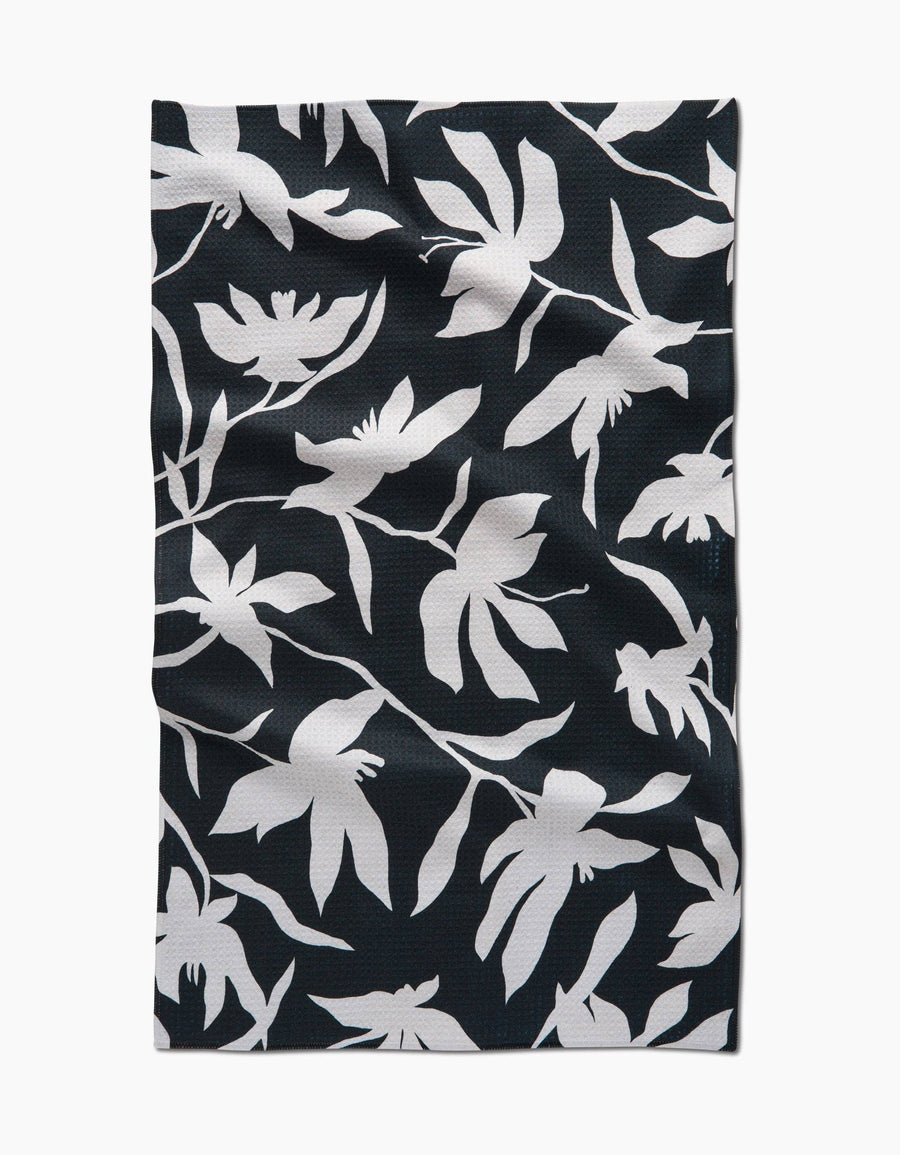 Geometry - Midnight Petal Tea Towel