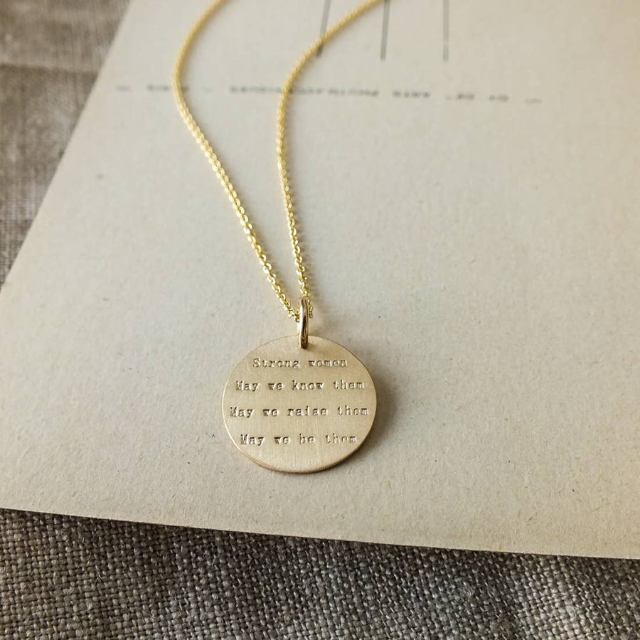 Becoming Jewelry - Strong Women Necklace: Gold Fill