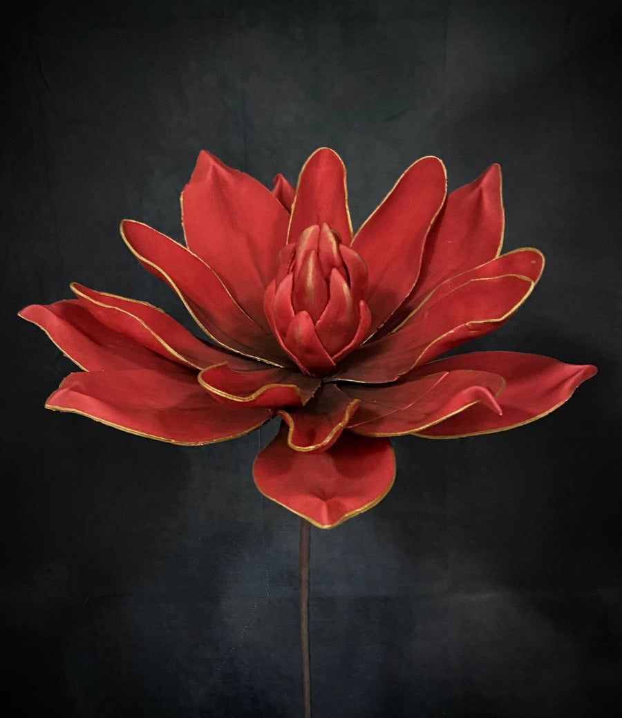 The Light Garden Collection - CRIMSON RED W/ GOLD EDGE FOAM FLOWER