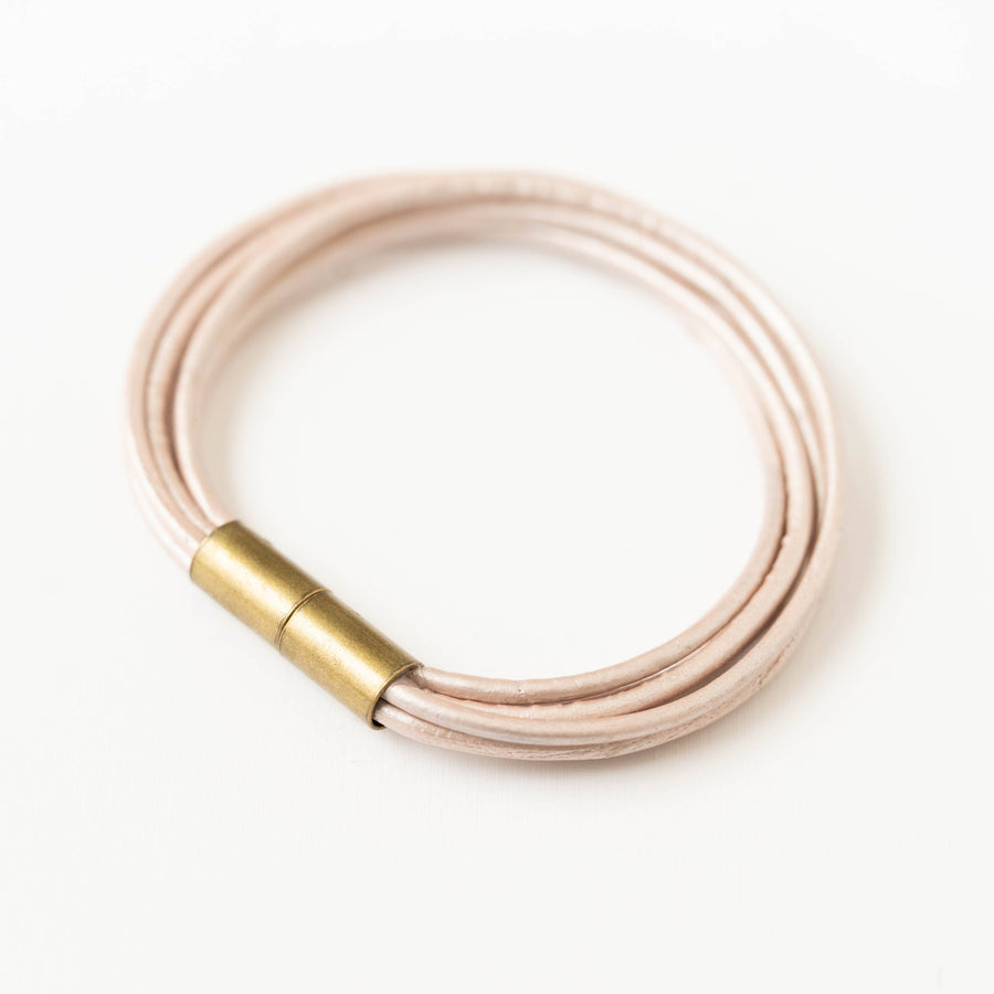 Nest Pretty Things - Magnetic Multi Cord Leather Bracelet: 7" / Lilac