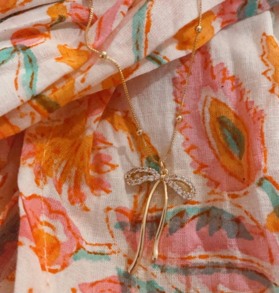driftaway jewelry - Dainty Bow Golden Necklace