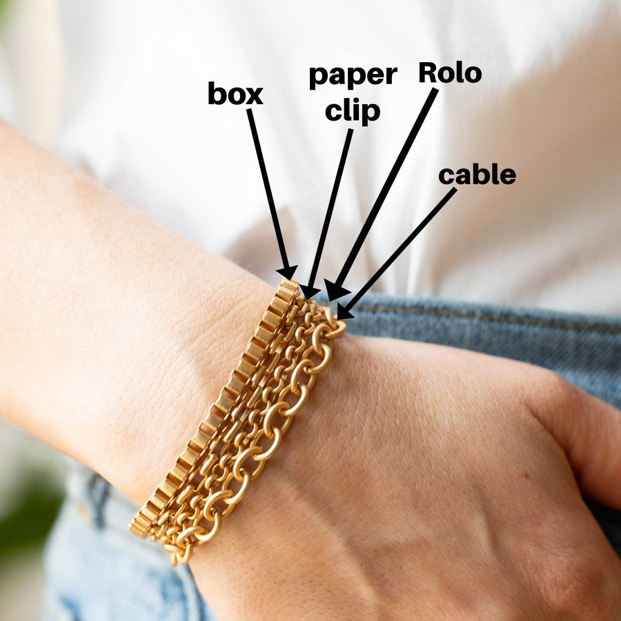 Nest Pretty Things - Matte Gold Chain Bracelets: 7" / rolo
