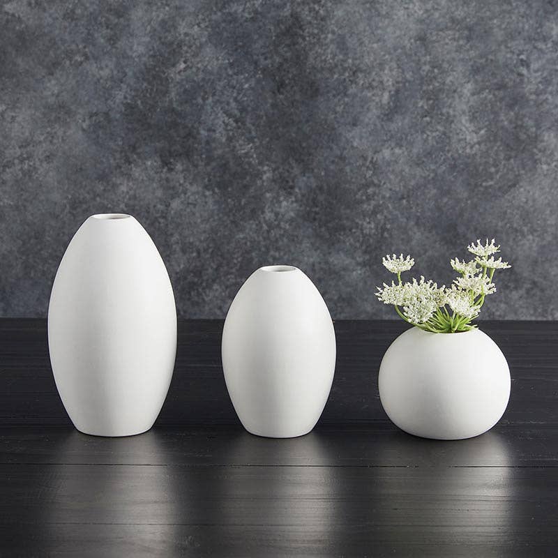 47th & Main (Creative Brands) - Bisque White Matte Vase