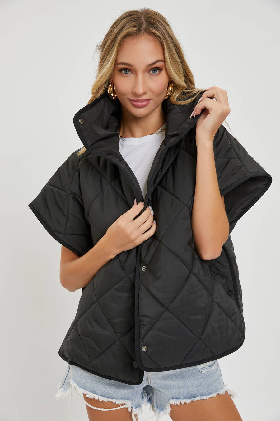 Qulited padded vest