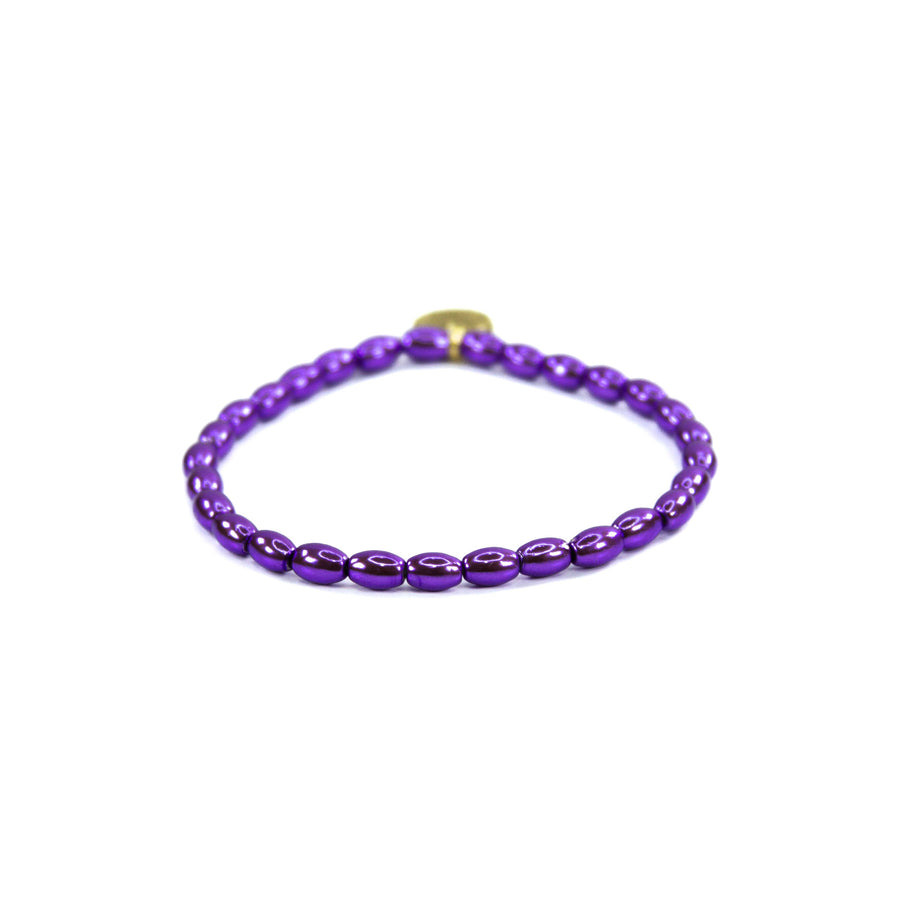 Savvy Bling - Purple Gold Filled Bracelets: Matte Flat Purple