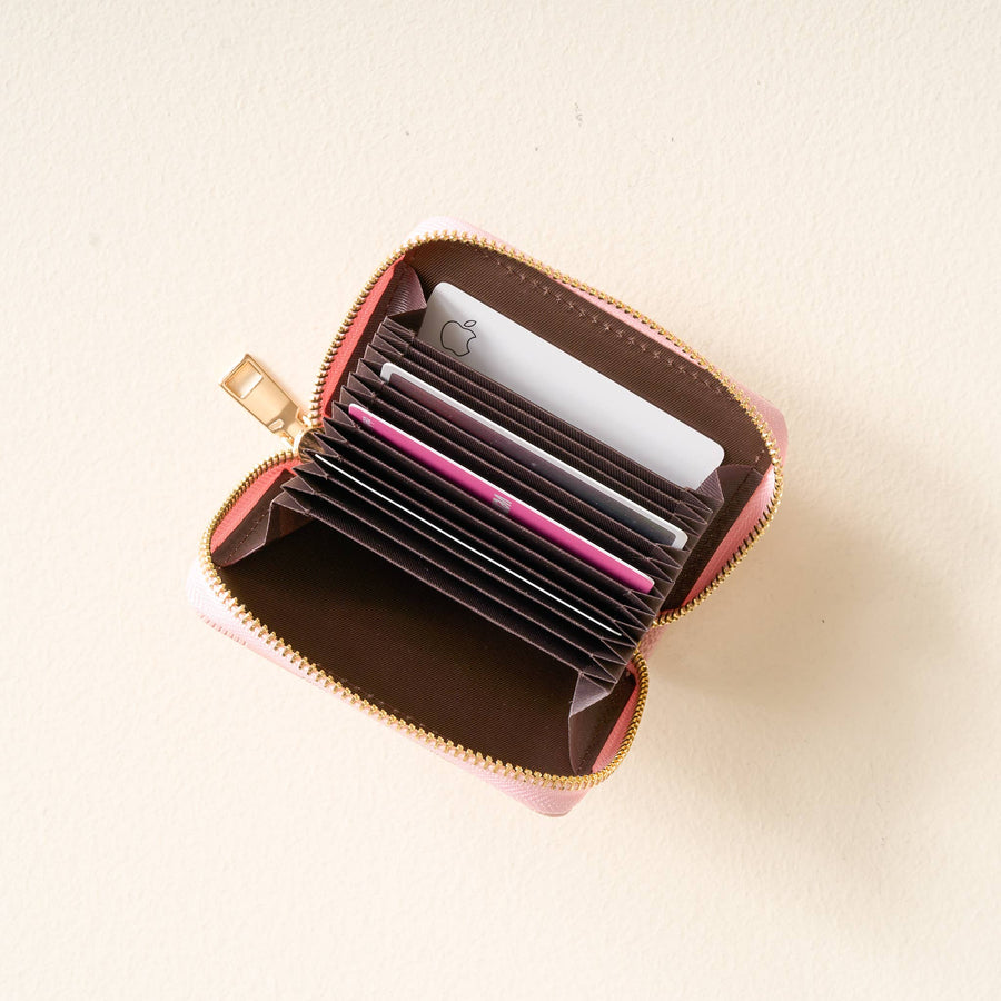 The Darling Effect - Zip Around Wallet-Blush Check