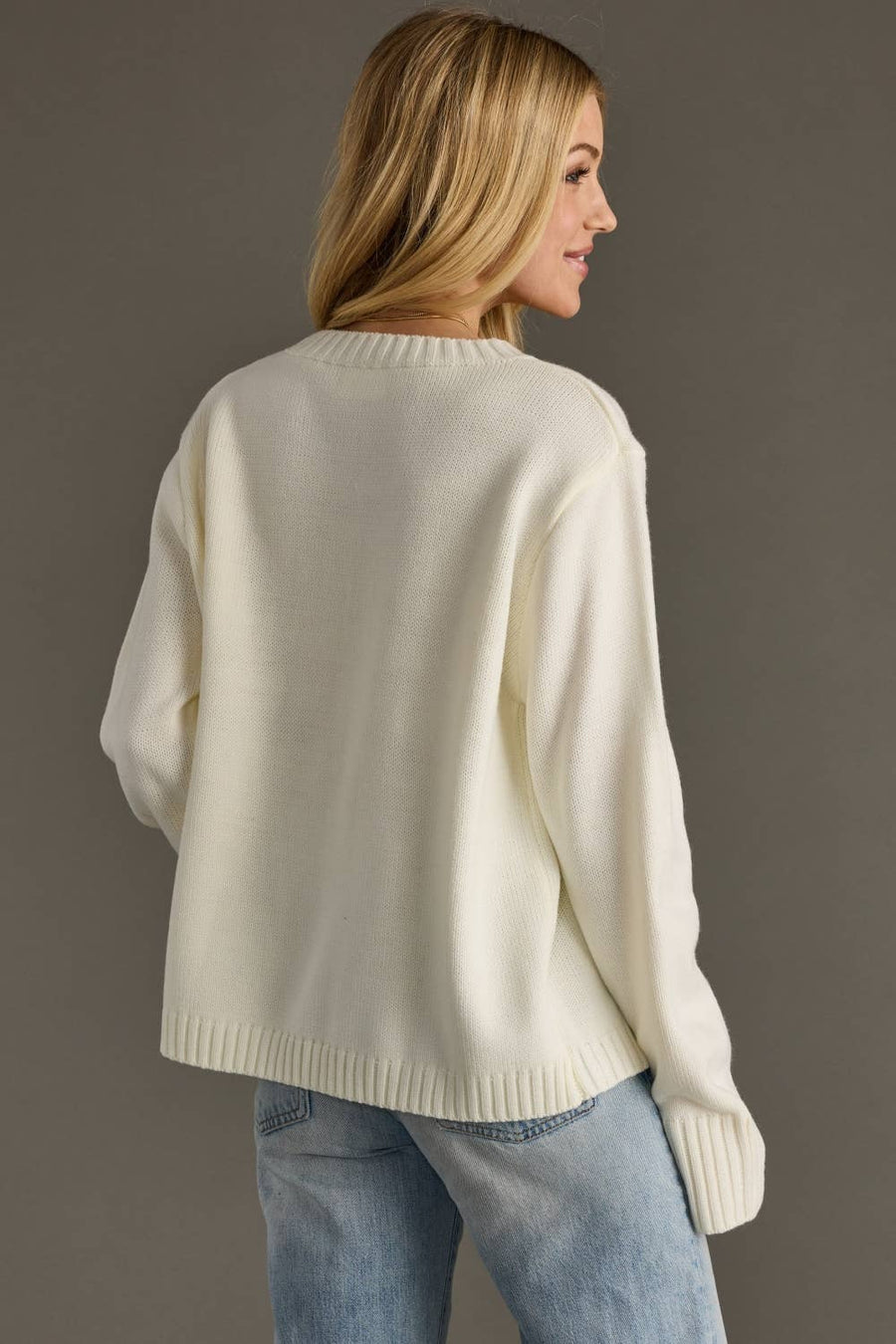 Ivory Game Day Sweater