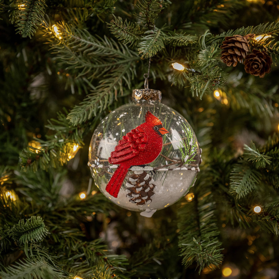 RIGHT FACING CARDINAL ORNAMENT
