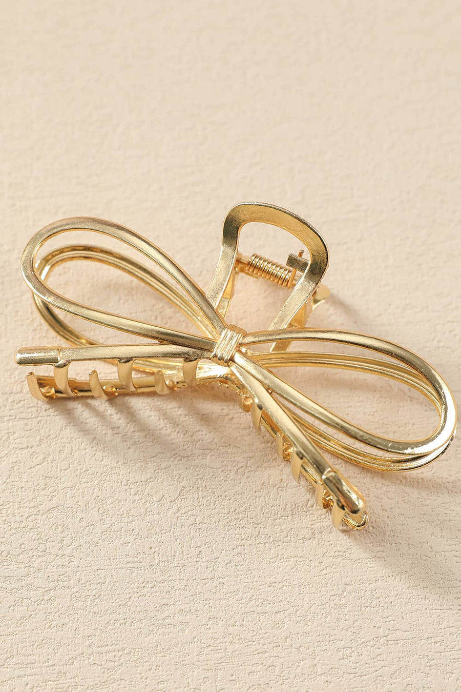 Little Daisy Closet - Bowknot Shape Claw Clip: Gold
