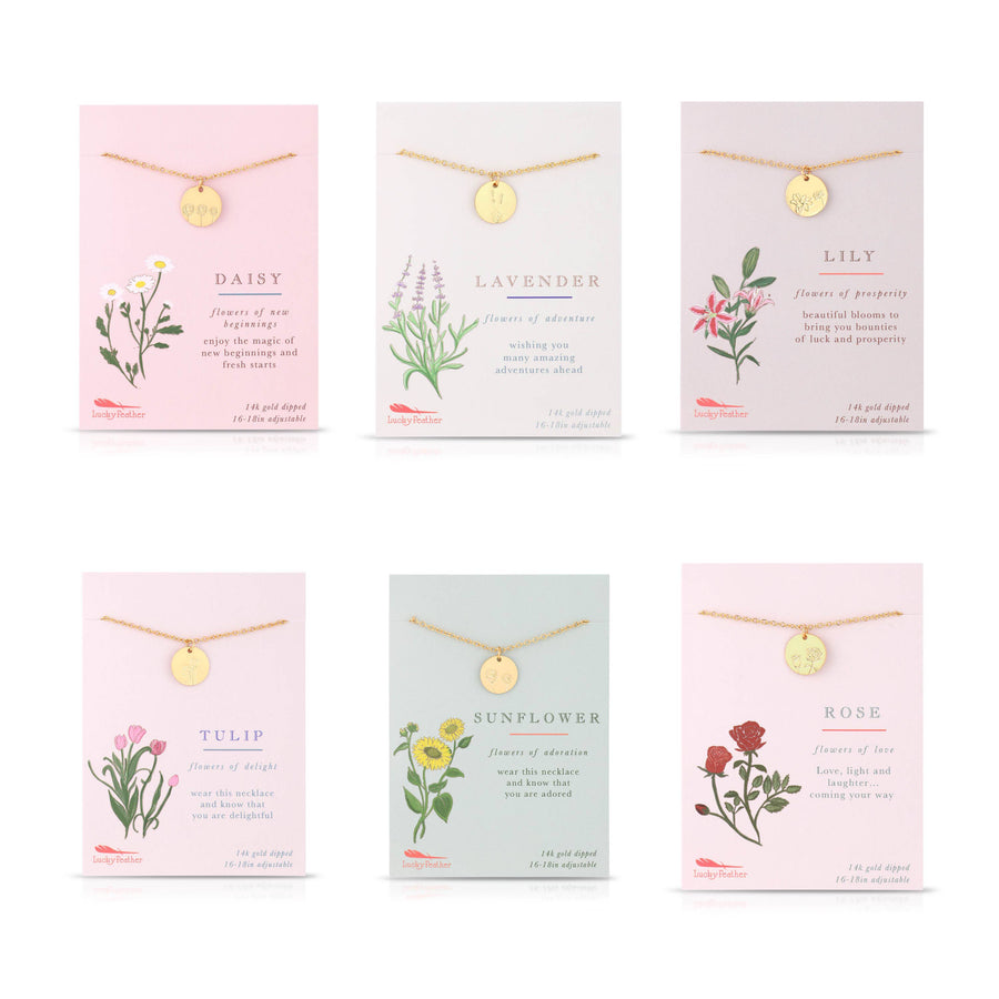 Lucky Feather - Botanical Necklace ASSORTMENT