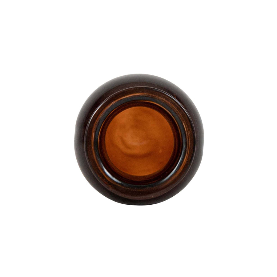 Foreside Home & Garden - Faye Wrapped Neck Bud Vase Amber Glass & Metal, Fall Decor