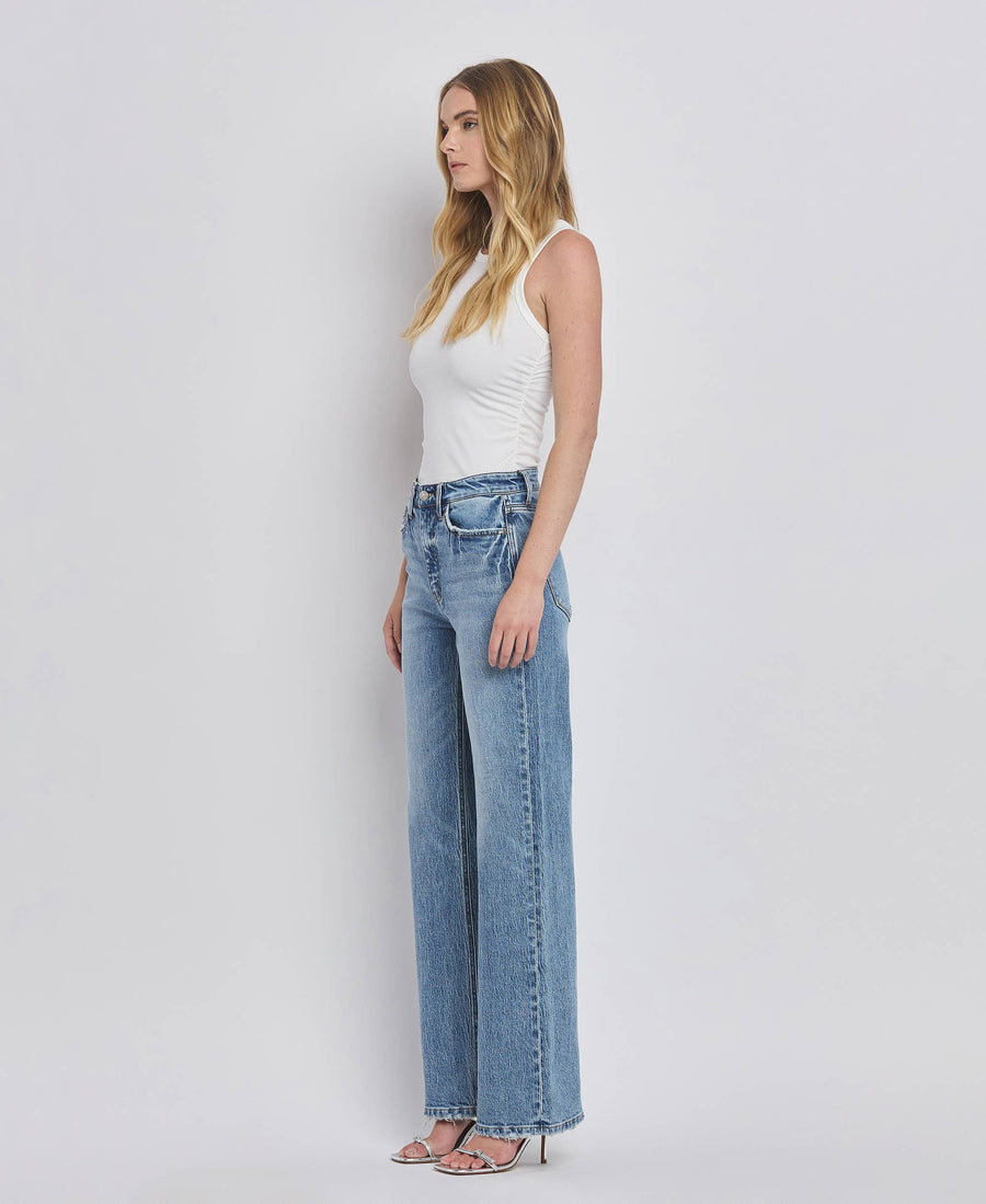 90'S SUPER HIGH RISE WIDE JEANS