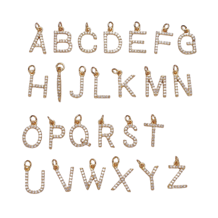 It's Especially Lucky - R Pavé Letter Charm
