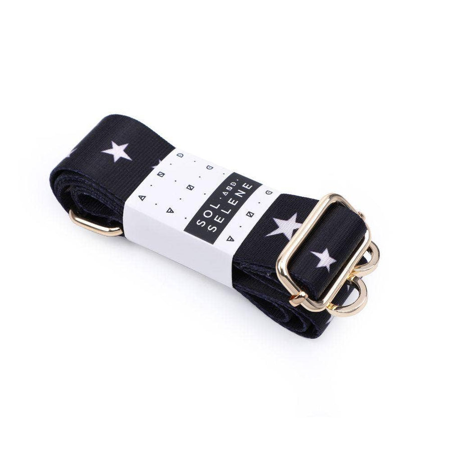 Sol and Selene - Adjustable Shoulder Crossbody Guitar Strap: Black White Black