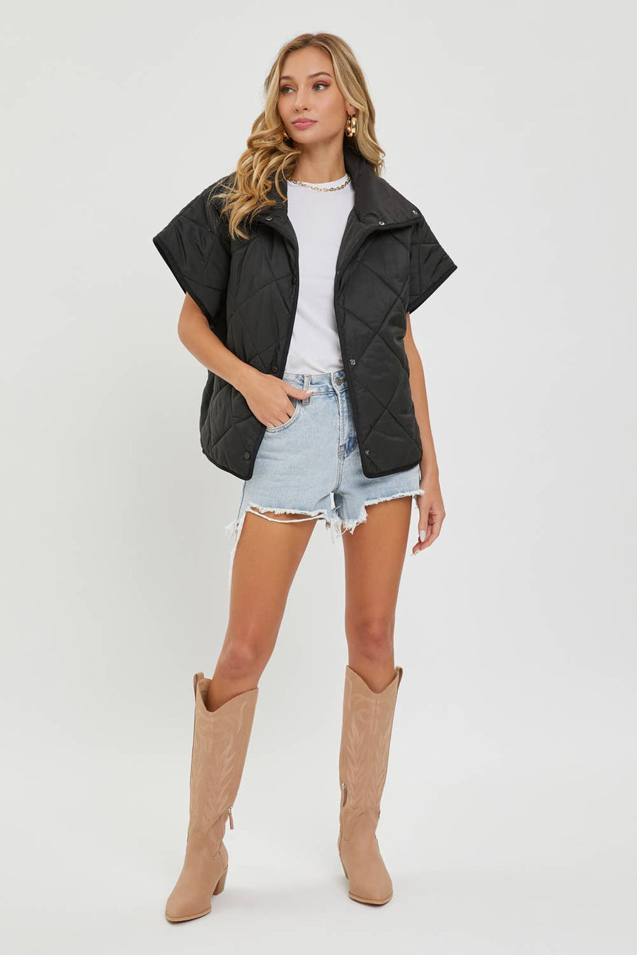 Qulited padded vest