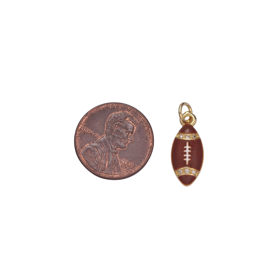 It's Especially Lucky - Brown Football Charm