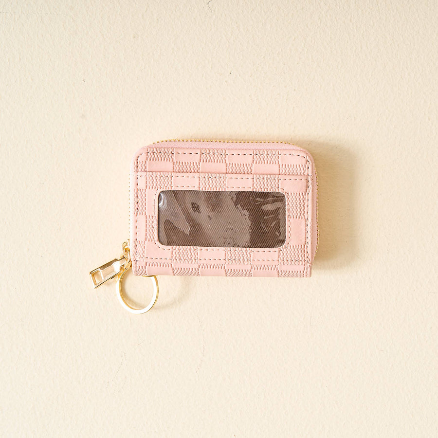 The Darling Effect - Zip Around Wallet-Blush Check