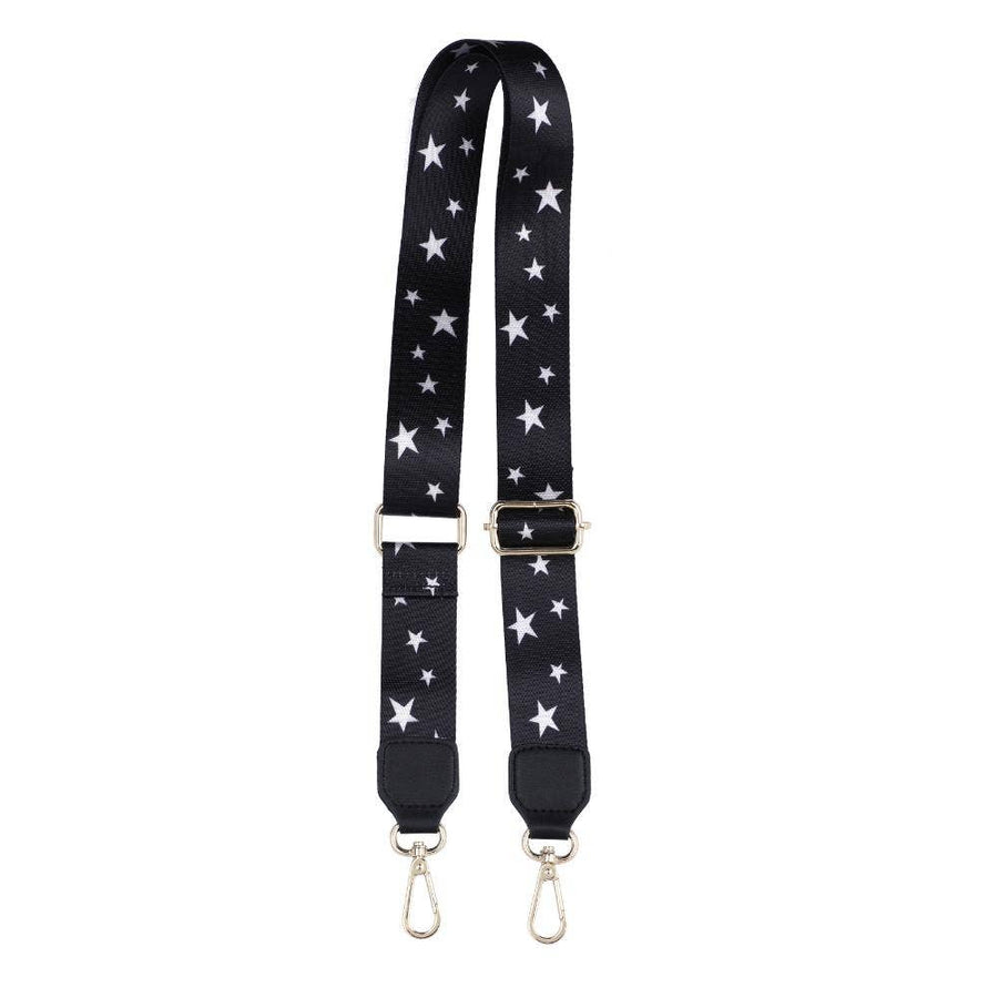 Sol and Selene - Adjustable Shoulder Crossbody Guitar Strap: Black White Black