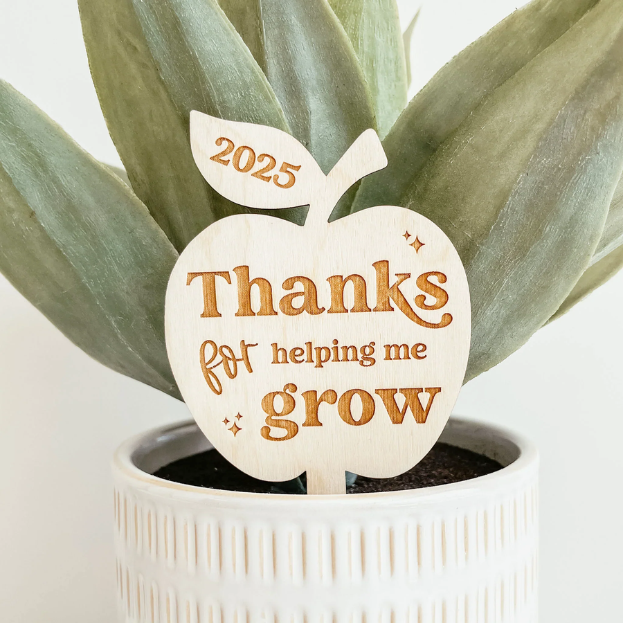 Teacher Apple Plant Stake (with Plant Option)