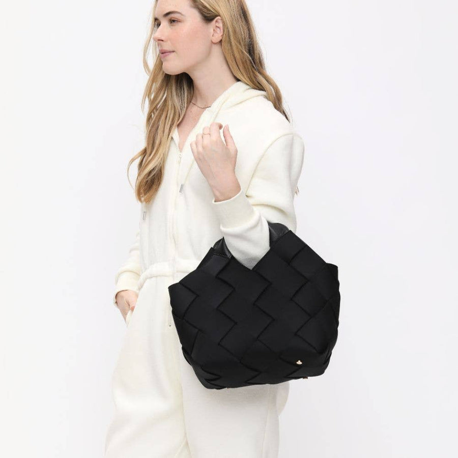 Sol and Selene - Resilience - Woven Neoprene Tote: Black