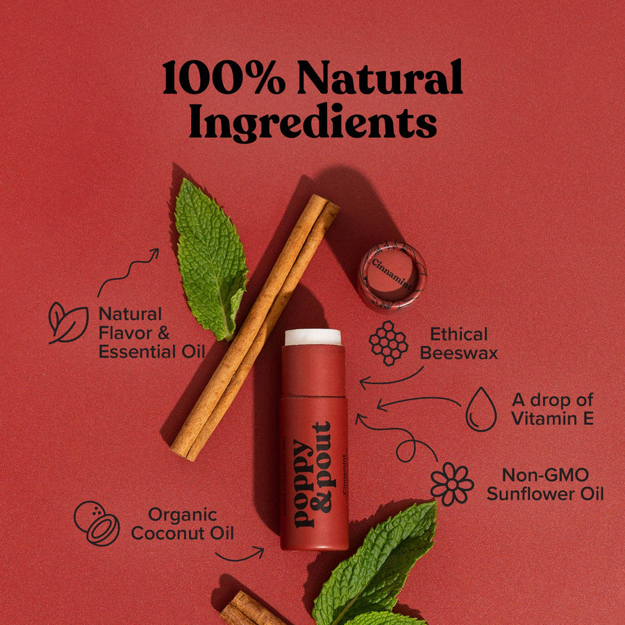 Poppy & Pout -Cinnamint, Lip Balm