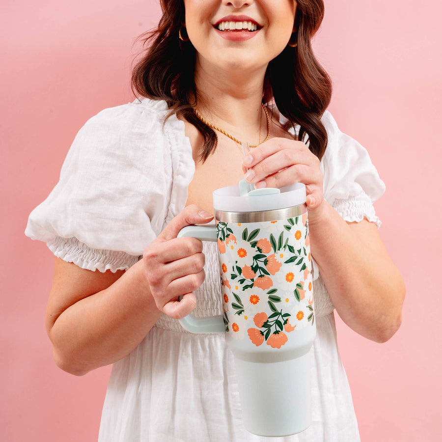 The Darling Effect - 40oz Take Me Everywhere Tumbler - Flower Talk