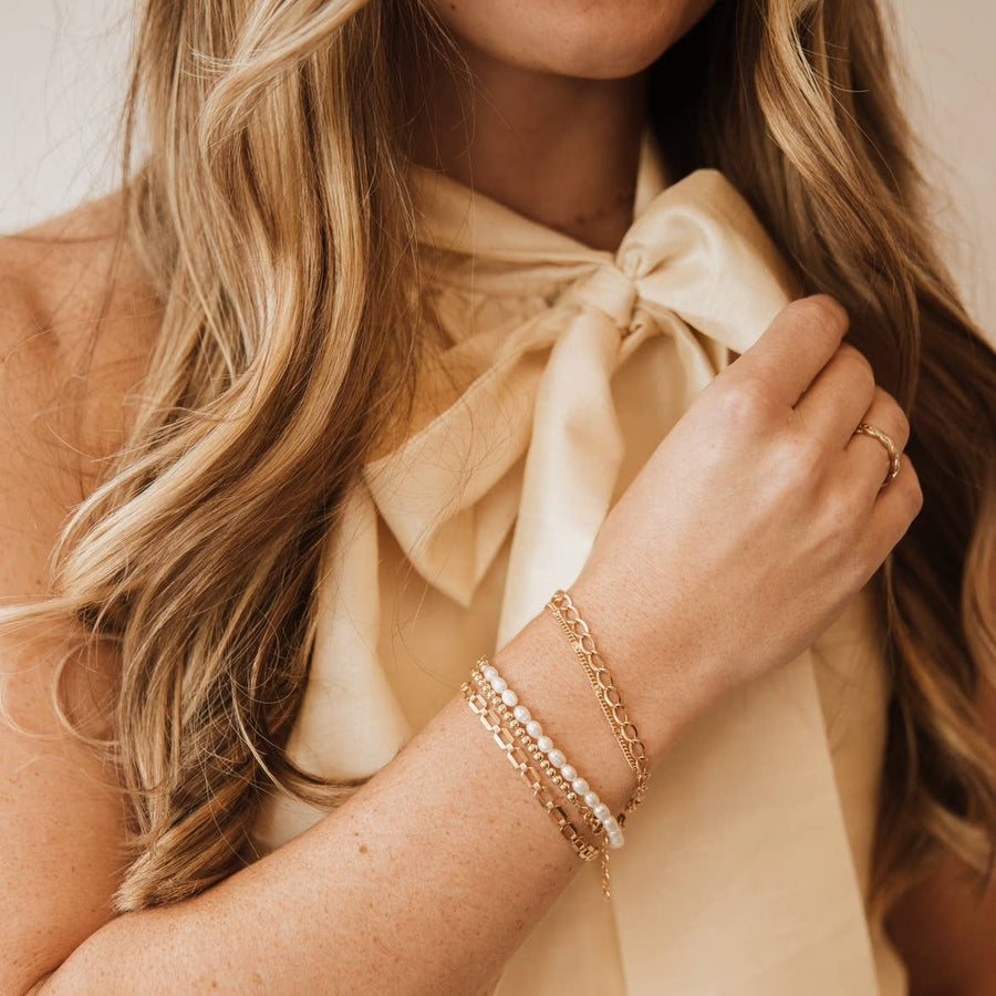 True By Kristy Jewelry - Sea Isle Freshwater Pearl Gold Filled Beaded Bracelet